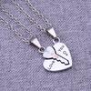 Korean Wave Stainless Steel Heart Necklace - 'I Love You' Couples Gift