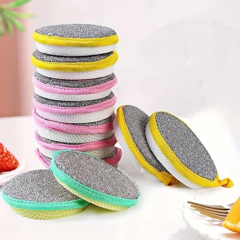 12pcs, Cleaning Sponge, Scouring Pad, Square Dish Cloths, Simple Style Dish Towel, Cleaning Cloth For Sink Or Kitchen Stove,