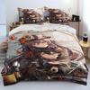 Genshin Impact Game Gamer Cartoon Comforter Bedding Set,Duvet Cover Bed Set Quilt Cover Pillowcase,king Queen Size Bedding Set