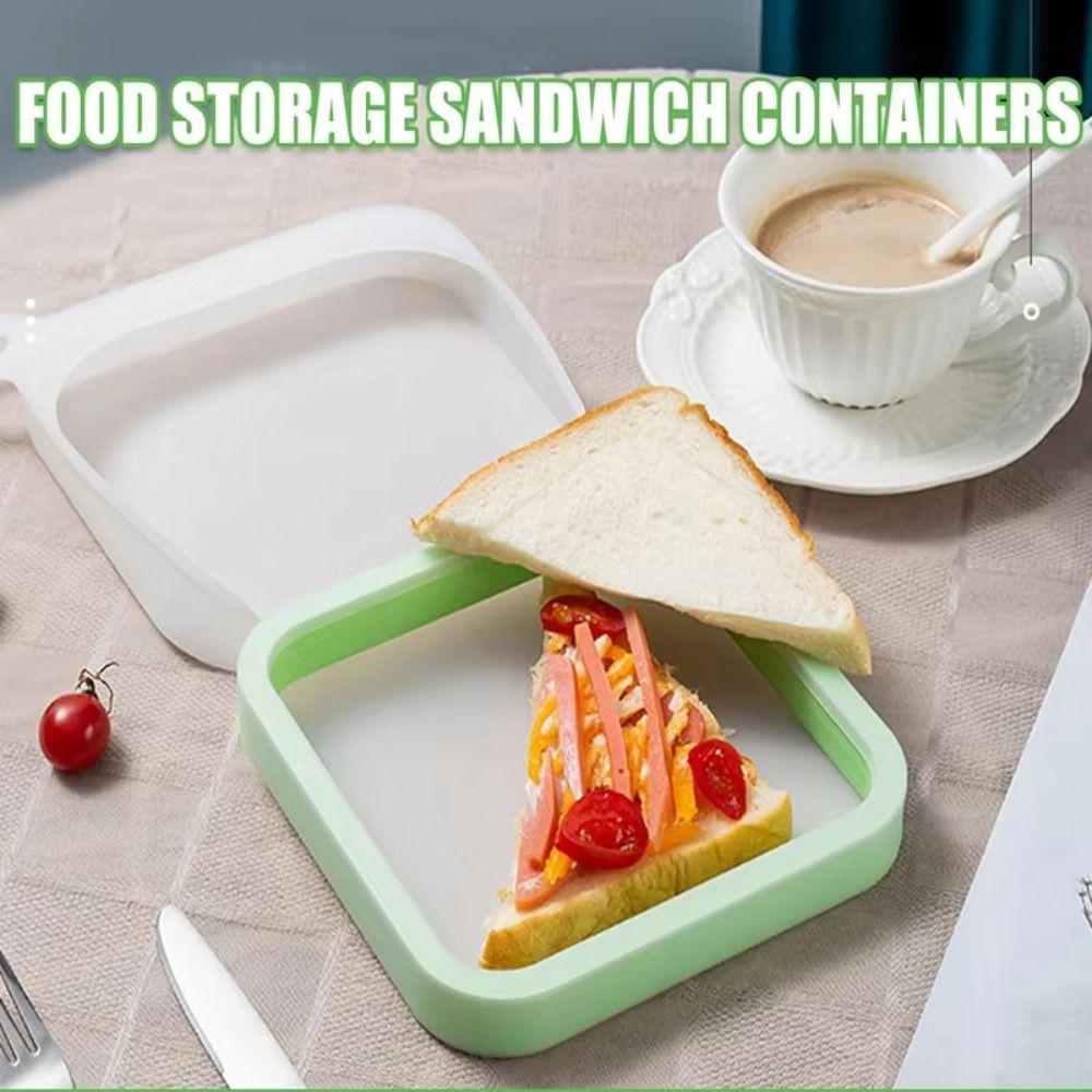 Isolierte Brotdose Bäckereiboxen Tragbar Tragbare Brotdose Silikon Sandwichhalter Schulgebrauch
