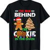 Mens Behind The Cookie In The Oven Xmas Pregnancy Announcement T-Shirt