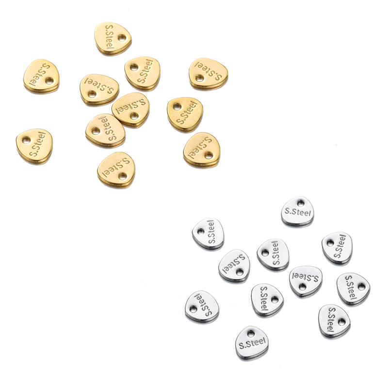 20 50pcs/bag Gold Square Stainless Steel Tail Chain Extension Pendants Lobster Clasps Connectors Charms For DIY Jewerly Making