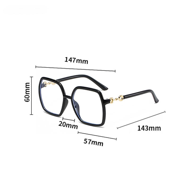 Oversized Square Eyeglasses Woman Fashion Blue Light-blocking Female Eyewear Trendy Glasses for Reading