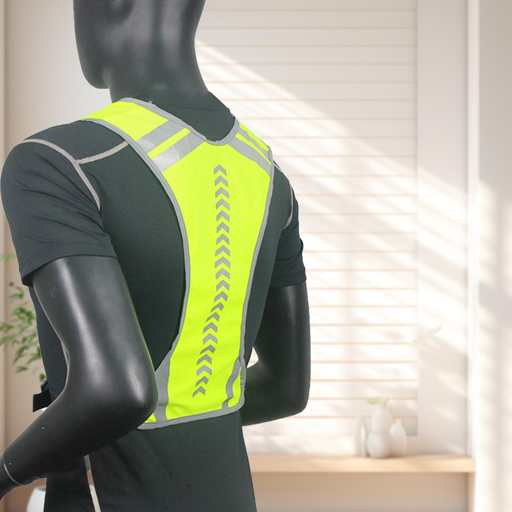 Gilet da Corsa Riflettente con Luci LED Sottile Gilet di Sicurezza per Ciclismo Notturno Alta Visibilità Alimentato a Batteria Gilet Riflettente per Esterno