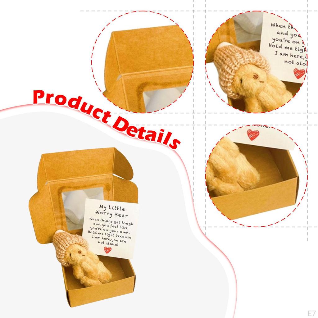 Liten bjørn med inspirerende kort, minileke for gavegiving