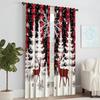 2 Stuks Kerst Sneeuwvlok Raamgordijnen Voor Woonkamer Slaapkamer Vakantiesfeer Decoratie Tunnelontwerp Privacy