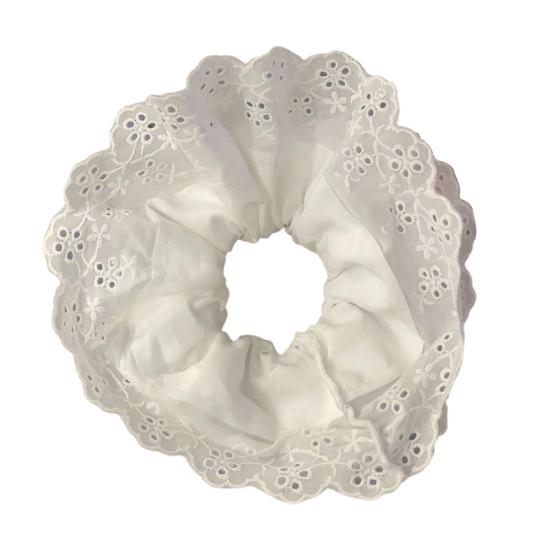 Hair Tie Imitation Pearls Large Elastic Hair Band Double Layer Soft Fabric Hair Scrunchie Hair Accessories