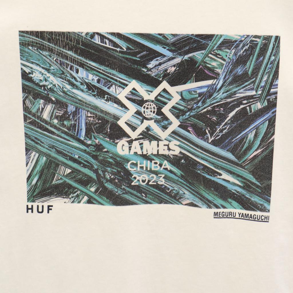 HUF X-GAMES MEGURU YAMAGUCHI Collaboration Short Sleeve T-shirt L White Men's Used