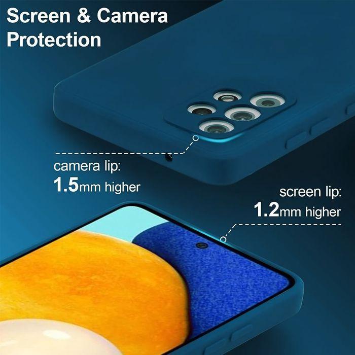 Coque pour Samsung Galaxy A52 5G - BOOLING - TPU en Silicone - Bleu Marine
