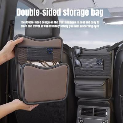 2025 Multifunctional Storage Pocket Between Seats Car Net Pocket Handbag Holder Portable Car Organizer Interior Accessories