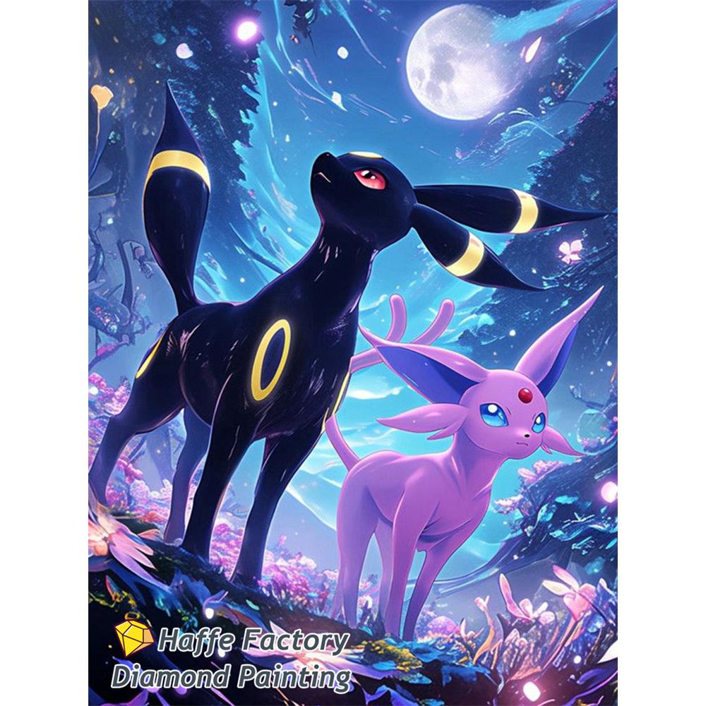 Fantasy Forest Pokemon Diy 5d Full Diamond Painting Charmander Bulbasaur Eevee Jigglypuff Art Mosaic Cross Stitch Room Decor