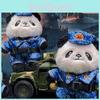 Army Navy Panda Plush Keyring Embroidered Details Enthusiasts Animal