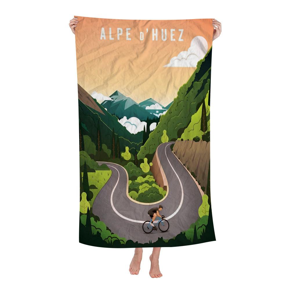 

Cycling Vintage Landscape Microfiber Beach Towel Absorbent Quick dry Soft Yoga Swimming Resort Mountain Climbing Towel W40*H60(CM)