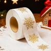 500Pcs snowflakes Stickers Glitter Round Tags Stickers for kids Gift Baking Package Envelope Decor Stationery Labels Decal