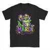 Mardigator Mardi Gras Alligator T Shirts for Unisex  Cotton Casual TShirt O Neck  Tee Shirt Short Sleeve Clothing Printing