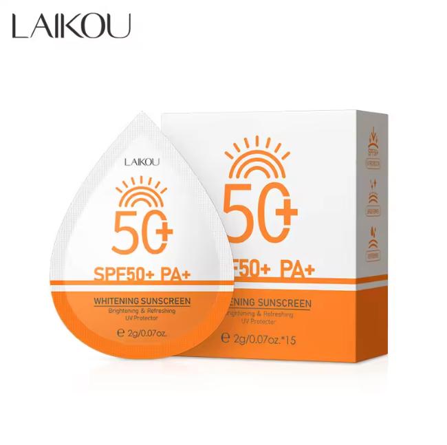 LAIKOU Portable Whitening Sunscreen SPF50+PA+UV Isolation Refreshing Waterproof Sweatproof