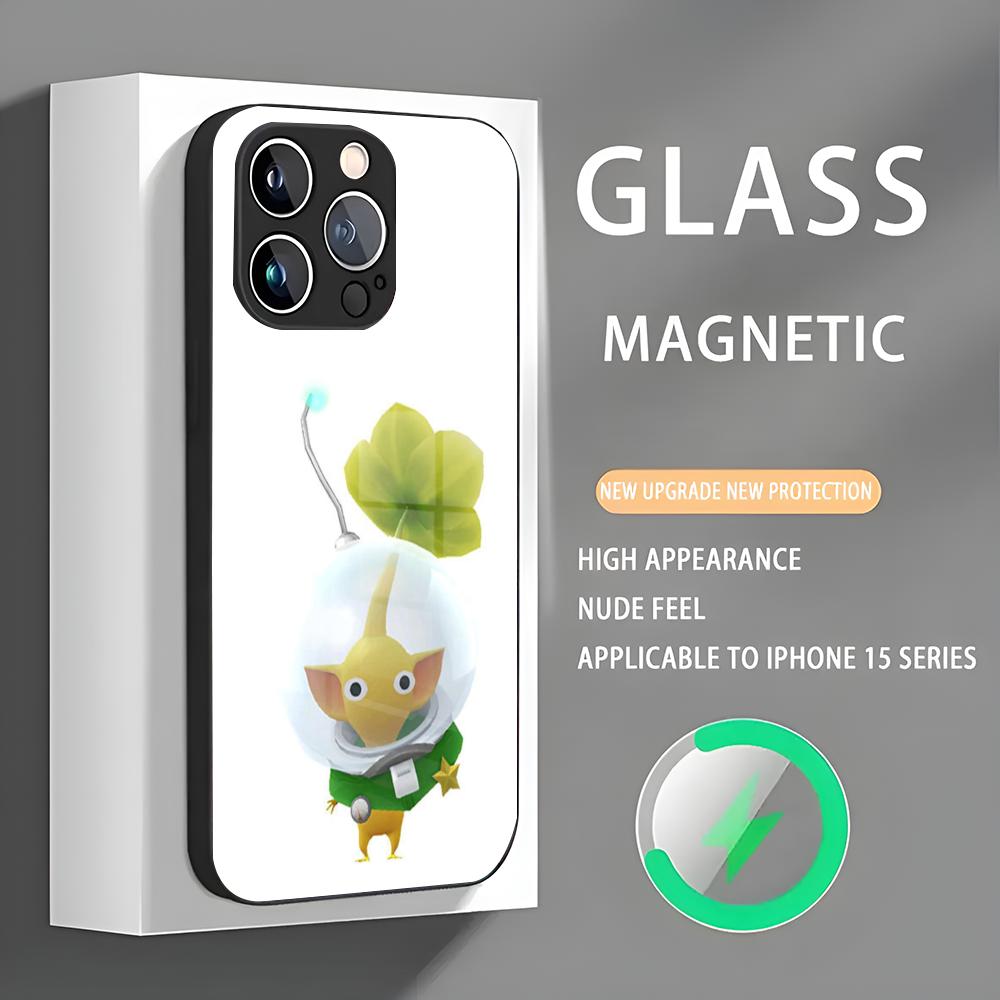 Game Pikmin 4 Phone Case Iphone 16 Pro Max Case 15 14 13 12 11 X XR XS XSMAX 8 Plus Mini Pro Max Glass Magnetic Phone Case iPhone 14