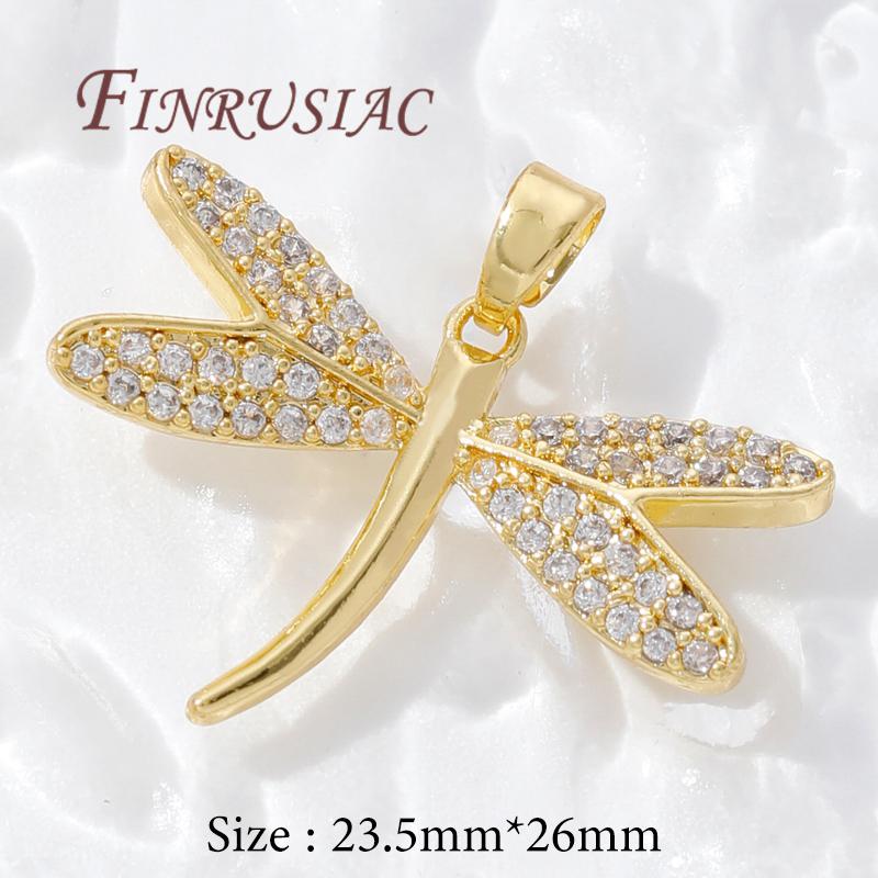 18K Real Gold Plated Crystal Charms For Jewelry Making,Trendy Jewellery Charms Accessories,Pendant For Needlework