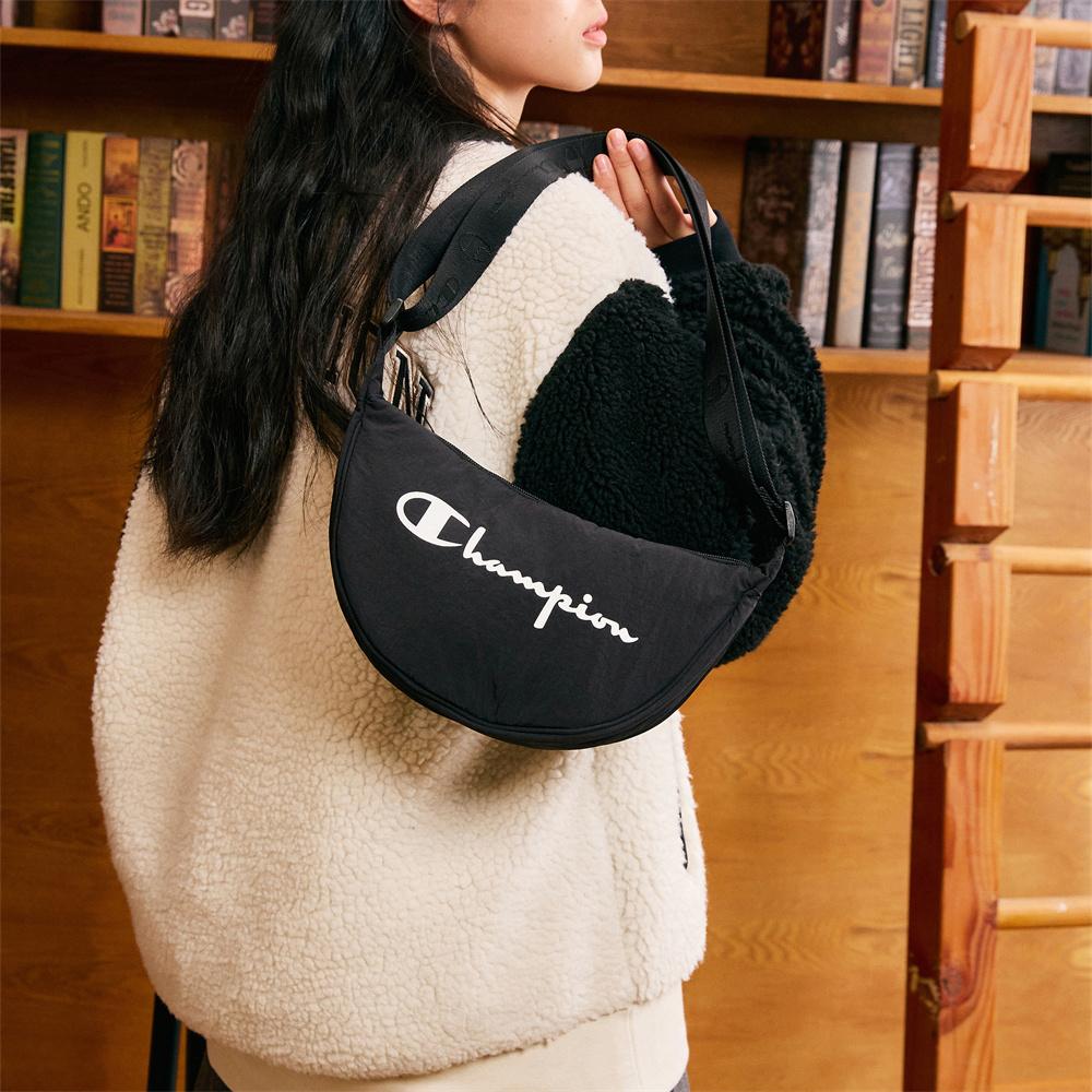 New Champion Fabric Crossbody Bag Shoulder Bag Unisex Black/Milk White/Olive Green U3CACPU60