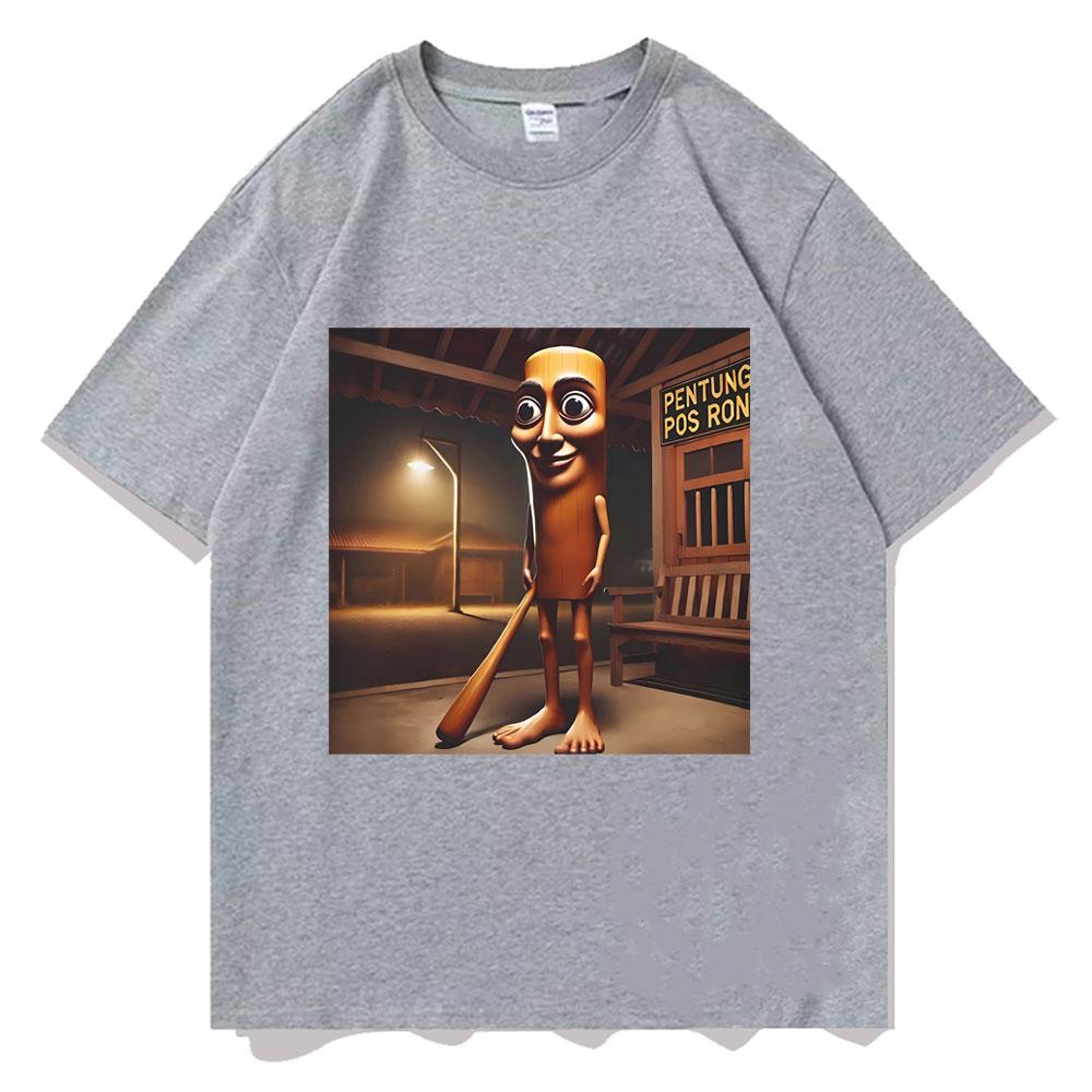 Tung Tung Tung Sahur Funny Baseball Bat Mugshot Tshirt Male Aesthetic Streetwear Men Women Casual Humor Short Sleeve T Shirts