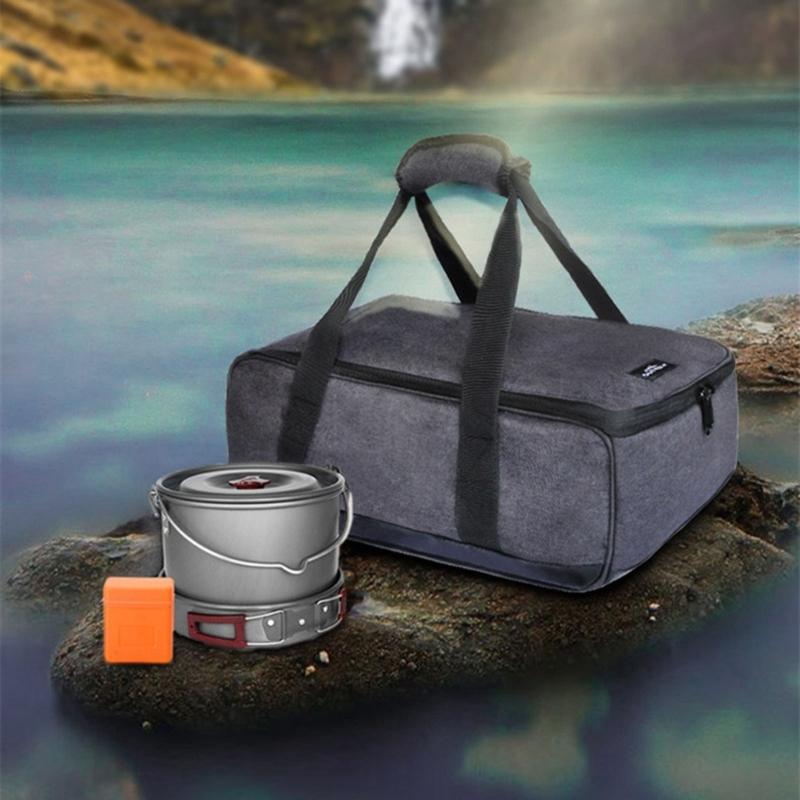 Waterproof Pot Stove Storage Gas for Tank Bag Picnic Basket Outdoor Camping Stove Gas Canister Pot Carry Bag Storage Sac