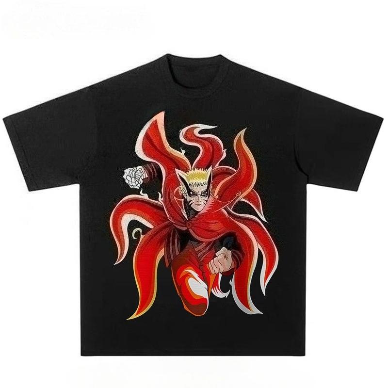 

Наруто 3D-принт Спираль Наруто Трансформация Американский уличный Винтажная футболка с коротким рукавом Тренд Свободная мужская и женская 6XL