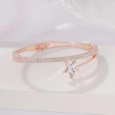 European & American Fashion Star Diamond Bracelet – Trendy Luxury Style for Women & Students