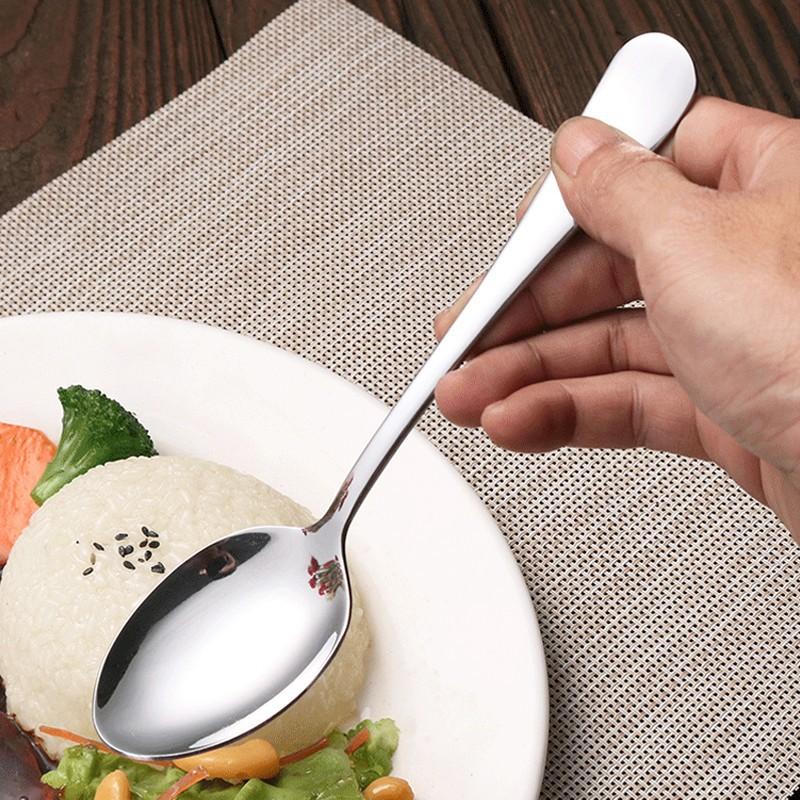 1 Set Stainless Steel Cutlery Set Spoon Fork Combo Dishwasher Safe Simple Design for Home Kitchen Dining Table Use