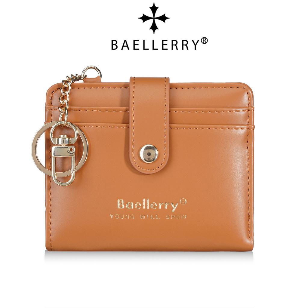 Womens Pu Leather Wallet With Integrated Card Holder And Keyring Stylish Coin Purse