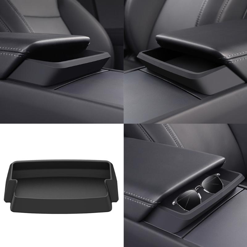 Vehicle Armrest Compartment Insert Interior Console Glove Organize Silicone Center Console Tray Suitable for Vehicles