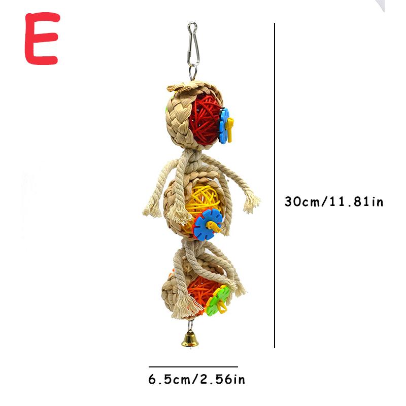 Papageien-Schredderspielzeug, trocken, Anti-Beiß-Papageienkäfig, Futtersuchspielzeug, Kauspielzeug mit Glocke, Papageienspielzeug und Vogelzubehör für Haustierspielzeug