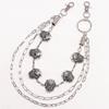 Metal Skull Hip Hop Belt Chain For Men With Spring Decor And Multilayer Design