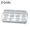 Outdoor Shockproof Egg Storage Box with Transparent Egg Tray and Plastic Tray Portable Refrigerator Egg Storage Container