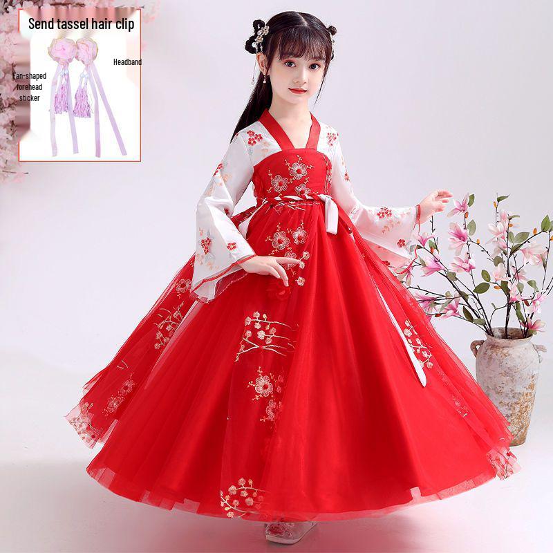 Vestito Principessa Hanfu Bambina Y - Gonna Stile Antico Primavera/Autunno 2024