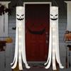 Large Ghostly Spooky Windsock Outdoor Outside Yard Porch House Hanging Flags Ornament Flag Props Durable and Lightweight