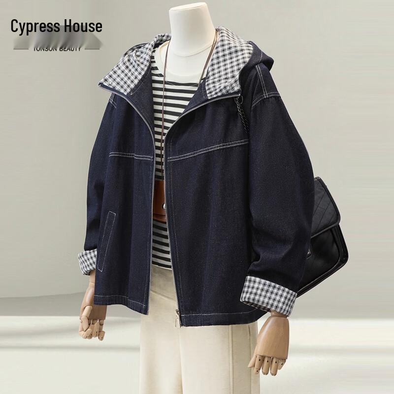 

Женская джинсовая куртка с капюшоном Cypress Hut, свободного кроя, с эффектом стирки One Size