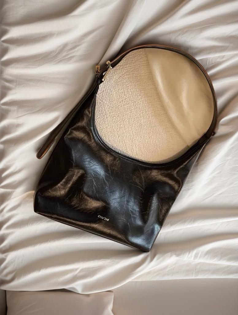 

Сумка-тоут під пахву 11-го покоління жіноча осінньо-зимова ретро для поїздок на роботу, сумка через плече чорний