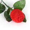 Pop 1Pc Red Rose Flower Velvet Jewelry Storage Box Engagement Ring Box