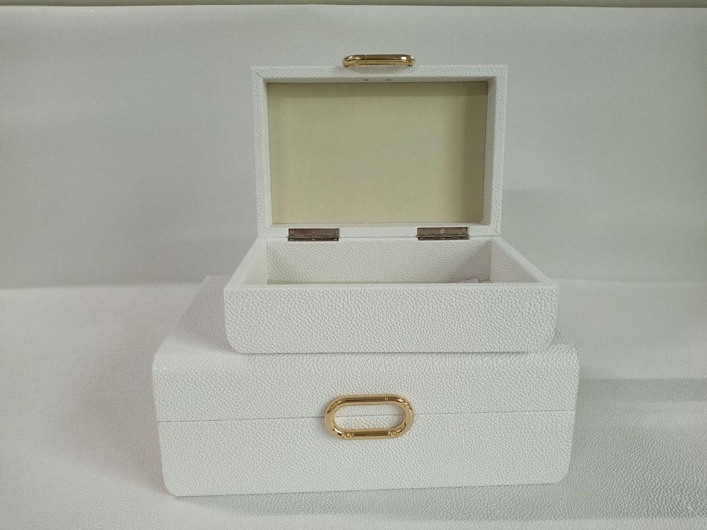 Simple Modern Leather Storage Box for Home, Hotel, Club Decoration, Jewelry & Cosmetics Organization