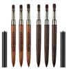 Japanese Sandalwood Nail Art Brush Set: Includes Round, Square, Triangle Brushes & Gel Brush, Ideal for Nail Salons