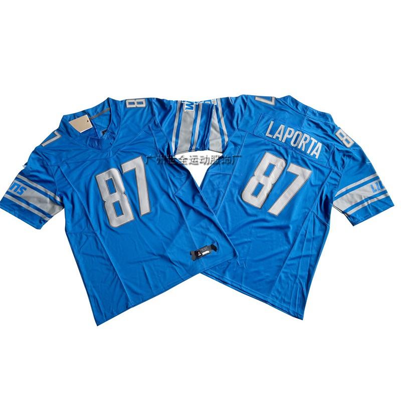 Mens American Football Jersey With Embroidered Number 14 Lion Team Design Cotton Blend Unisex Sportswear Training Game