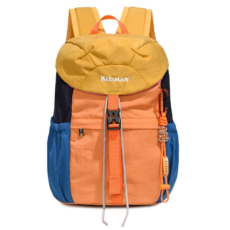Storage Backpack, Large Capacity, Lightweight, Double Shoulder Bag, Summer Color-matched Single Shoulder Bag закат оранжевого