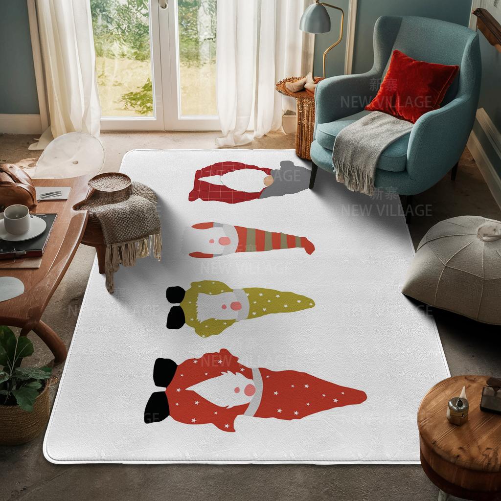 House Entrance Carpet Home Door Mat Living Room Bath Foot Bathroom Non-slip Water Absorption Rugs Bath Merry Christmas Winter