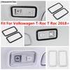 Roof Reading Lights Lamps Frame Cover Kit Trim For Volkswagen T-Roc T Roc 2018 - 2025 ABS / Stainless Steel Interior Accessories