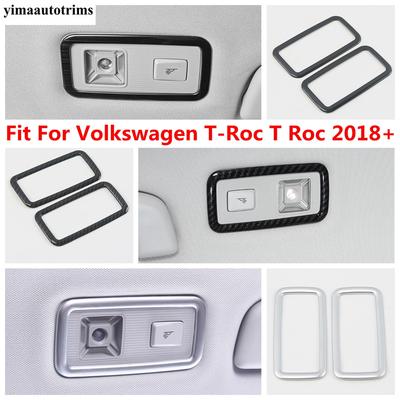 Dak Leeslampen Lampen Frame Cover Kit Trim Voor Volkswagen T-Roc T Roc 2018 - 2025 ABS / Roestvrij Staal Interieur Accessoires