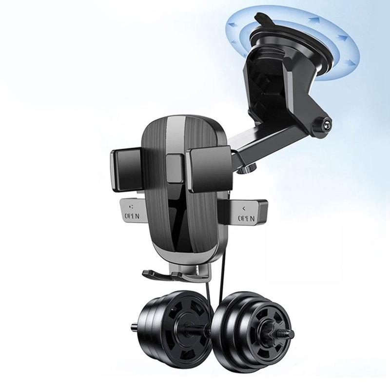 Car Windscreen Suction Cup Mount Holder with Charging Port Dashboard Console Adjustable Long Arm Phone Holder Auto Accessories