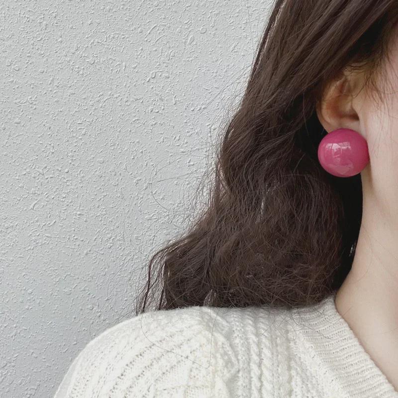 Unique Dopamine Bean Earrings for Women - Chic, Minimalist, High-End Korean Design