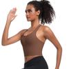 Naked Sports Bra Gathers Sexy Seamless One-piece Cup Cross Back Yoga Bra Fitness Vest For Women