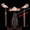 Light Colors Bridal Headwear Plastic Earrings Hairpin Set Wedding Dress Hair Accessories  Hanfu