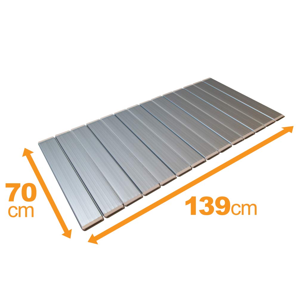 Topre Folding Bathtub Lid, Antibacterial Ag+, Metallic Gray, 70 x 139 cm, Made in Japan, M14